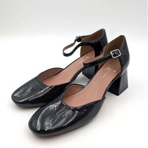 Linea Paolo Camelia Pump Adjustable Strap Women's Black Size US8.5M EU39